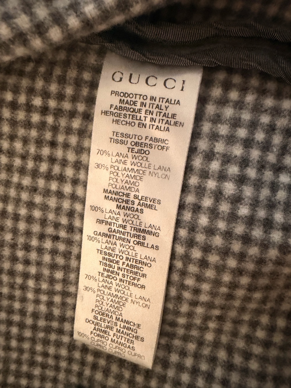 Gucci Baby Gray Wool Knit Sleeve Varsity Jacket 18/24M Made Italy - Picture 4 of 6